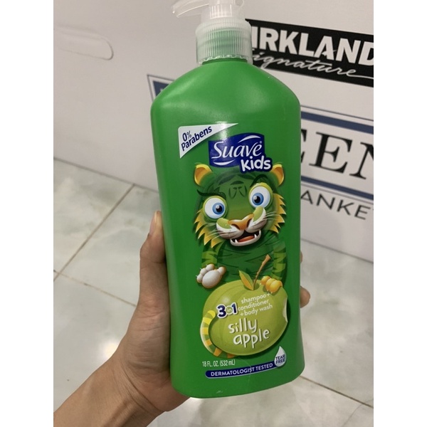 Sữa tắm - dầu gội - xã Suave Kids 3 In 1 dành cho trẻ em của Mỹ 532ml