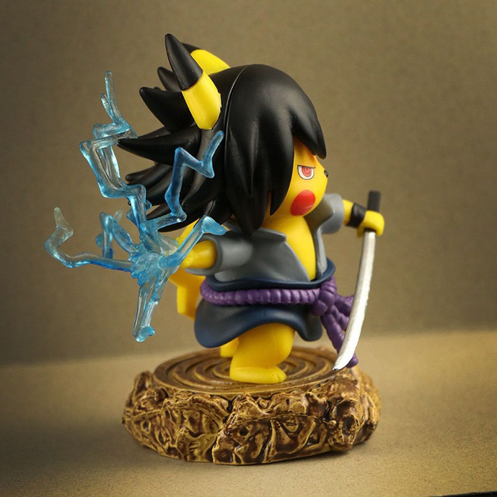 Mô Hình Nhân Vật Uchiha Sasuke Pikachu Naruto Bằng Pvc