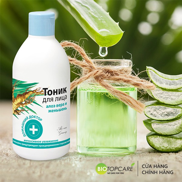 Nước cân bằng da Domashnij Doctor Lô hội và nhân sâm 300ml BioTopcare Official