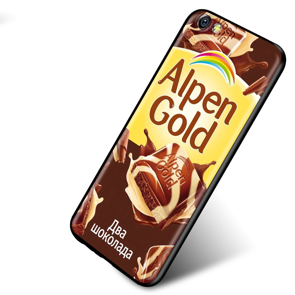 Ốp điện thoại mềm hình Socola Alpen Gold cho VIVO Y53 Y55 Y67 Y81 Y85 Y89 V5s V7 V9 V11 V15 Plus Pro