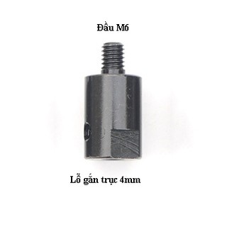 [Quang DIY Danang] Đầu gắn lưỡi cưa cỡ M6 - Lỗ gắn trục 4li - 4mm