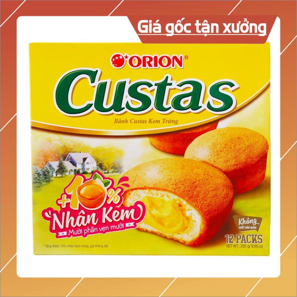 Bánh Custas Orion Nhân Kem Trứng Cao Cấp 12 Cái 282g