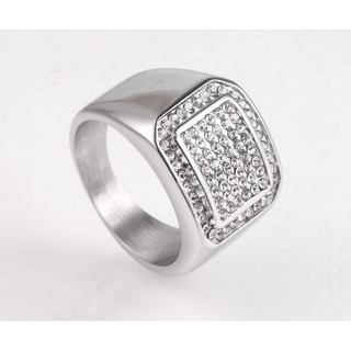 NHẪN NAM GẮN ĐÁ TUYỆT ĐẸP TITANIUM