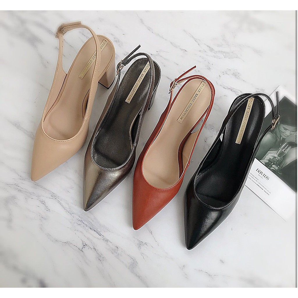 COLEE SLINGBACK gót vuông thu đông - GCL039