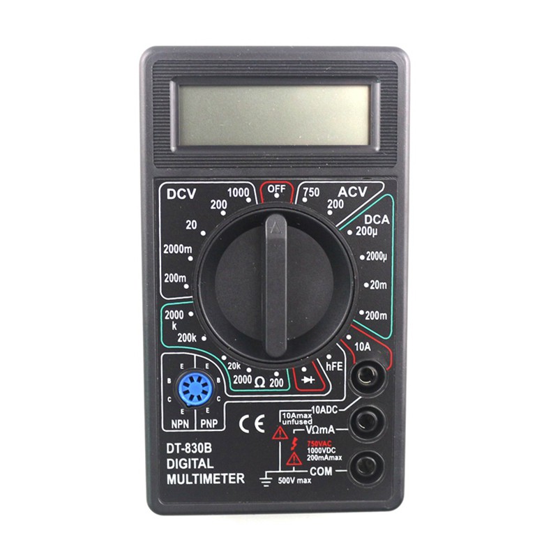 DT830B AC / DC LCD Đồng hồ vạn năng kỹ thuật số Vôn kế Ampe kế Ohm Máy đo độ an toàn cao Đồng hồ đo cầm tay kỹ thuật số Đồng hồ vạn năng kỹ thuật số