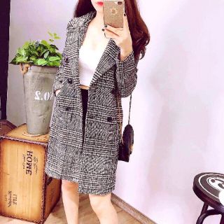 ÁO KHOÁC DẠ DÀI NỮ, SỌC CARO, KÈM VIDEO + HÌNH THẬT 100%