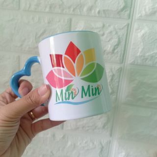 Cốc sứ in logo Min Min