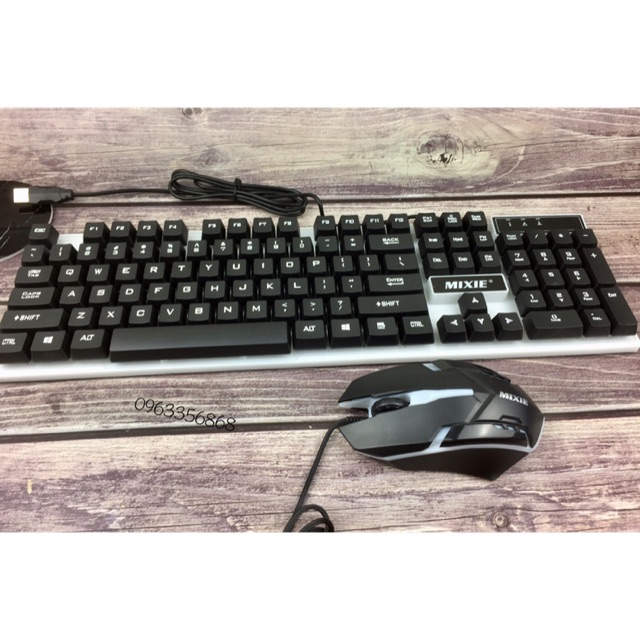 Bộ Bàn Phím Chuột Gaming Giả Cơ Eweadn Gx50 Có Đèn Led 7 Màu, Bộ Bàn Phím Chuyển Chơi Game Jack Usb Dùng Cho Máy Tính