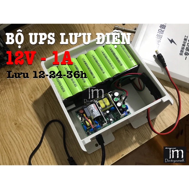 Bộ Lưu Điện UPS 12V-1A Dung Lượng Lớn Lưu 12/24/36h