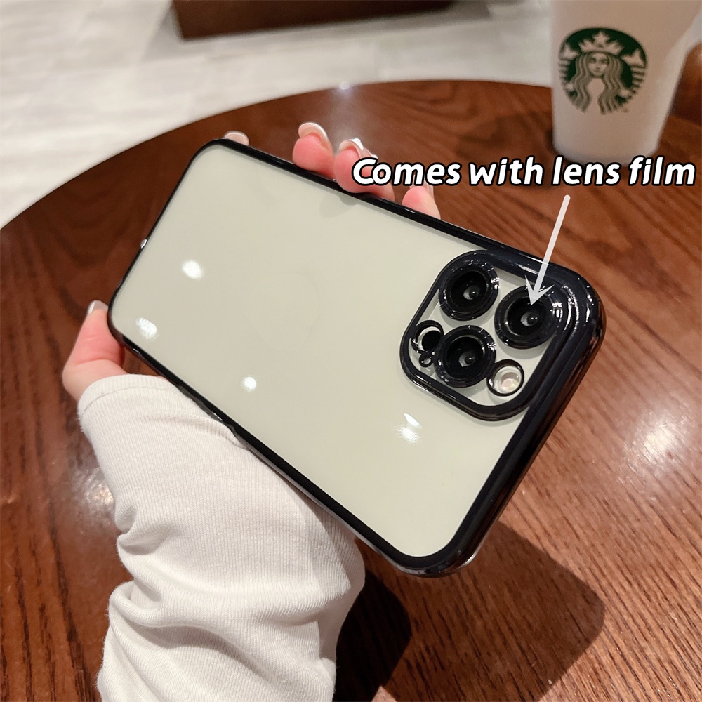 Ốp Điện Thoại Màu Tím Mạ Điện Cao Cấp Chống Bụi Cho Iphone 14 / 13 / 12 11 Pro Max