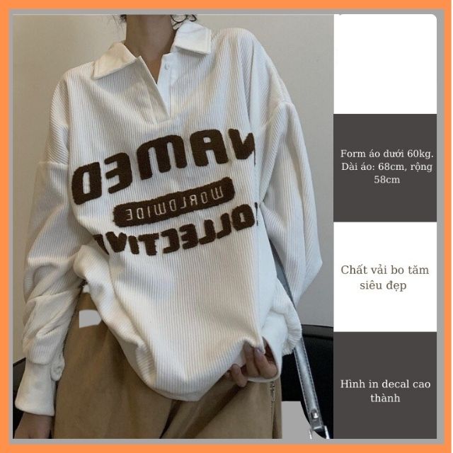 ÁO POLO SWEATER CÓ CỔ Form Rộng Unisex Nam Nữ Phong Cách Cá Tính Chất Vải Bo Zip PIGI STORE Mã 61