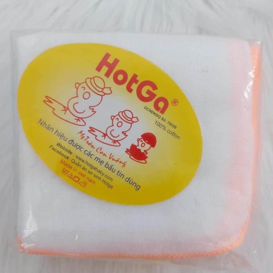 Khăn sữa 4 lớp HotGa cho bé sơ sinh kích thướt 25x25 cm