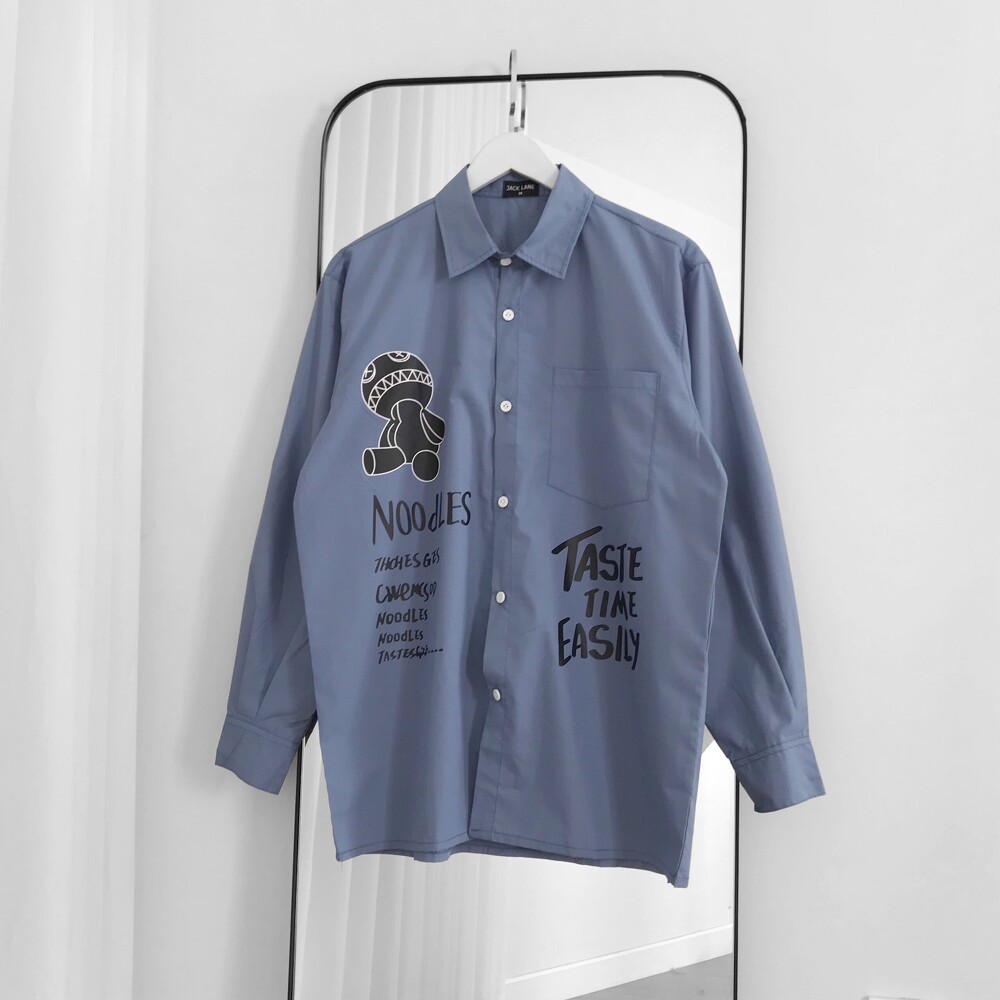 Áo Sơmi dài tay Noodles, JACKLANE, Áo sơmi dài tay Unisex Jack Lane | BigBuy360 - bigbuy360.vn