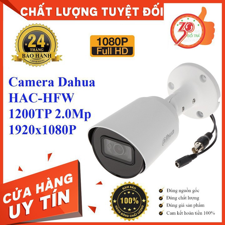 Camera thân 2MP full HD 1080P Dahua DH-HAC-HFW1200TP-S4 chính hãng DSS Việt Nam