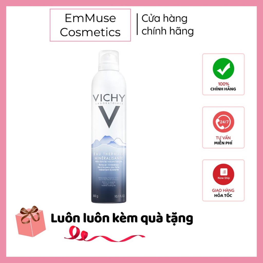 Xịt khoáng cấp ẩm và bảo vệ da Vichy Mineralizing Thermal Water