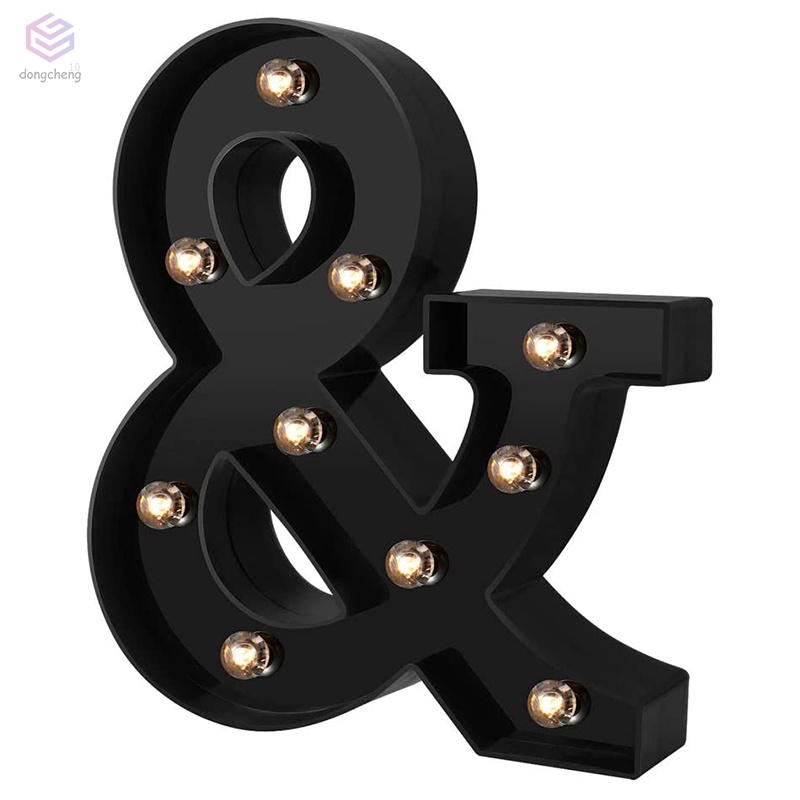 Đèn Led 26 Chữ Cái Màu Đen Dùng Để Trang Trí