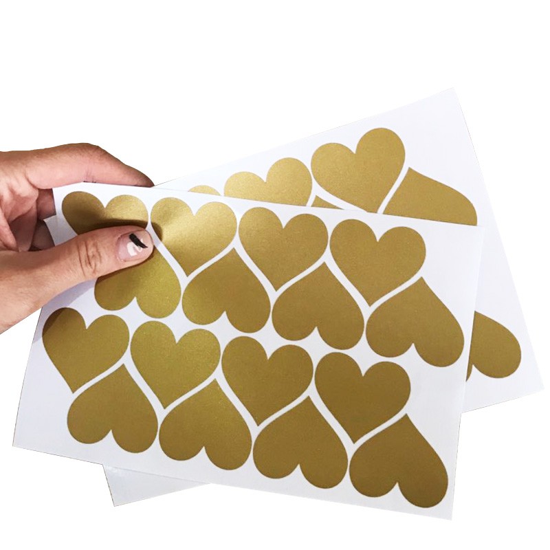 45 sticker dán tường họa tiết hình trái tim dùng trang trí phòng cho trẻ nhỏ