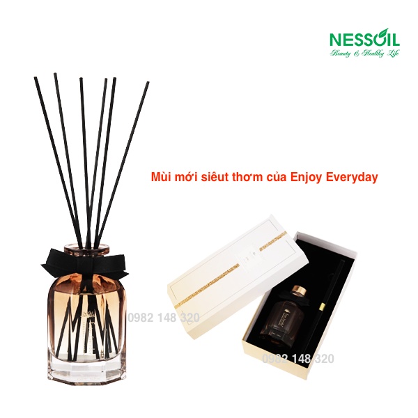 [CHÍNH HÃNG] Tinh dầu nước hoa khuếch tán thơm phòng cao cấp Enjoy Everyday, Reed Diffuser, kèm theo que