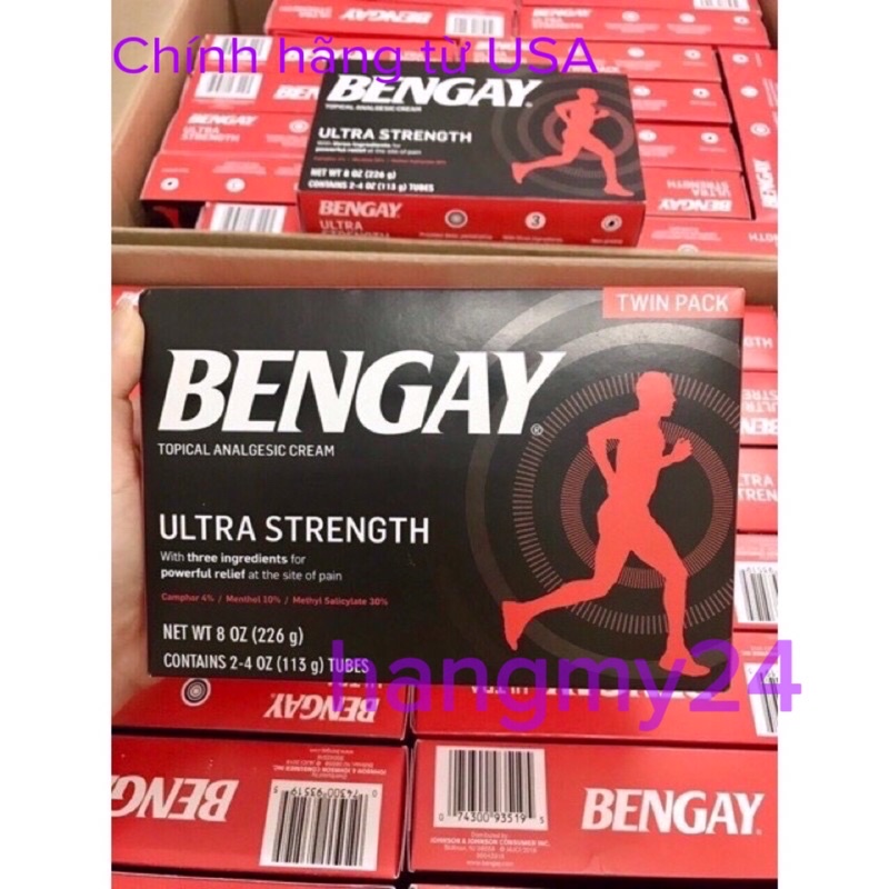 Bộ Kem xoa bóp giảm đau BENGAY Ultra Strength 2 x113g