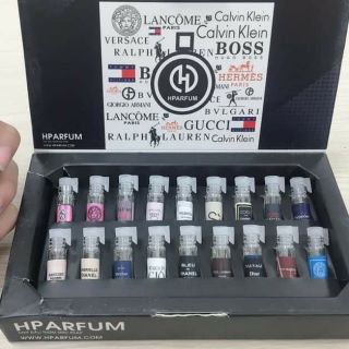 Bộ Test 18 Chai Tinh Dầu Nước Hoa Pháp Hparfum [ 11 Mùi Nữ - 7 Mùi Nam]