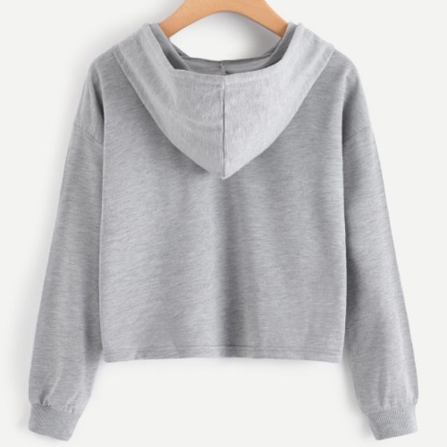 Hoodie crop bắn tim