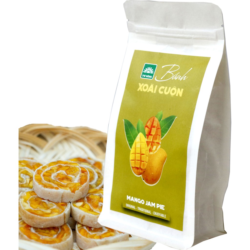 Bánh xoài cuộn Tư Bông 80g - món ăn vặt chua ngọt hấp dẫn từ Đồng Tháp