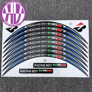 Tem dán vành phản quang RACING BOY