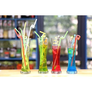 Set 12 Ly nhựa dày cứng cao cấp Acrylic BH - Ly đựng sinh tố mẫu cao dạng Loe