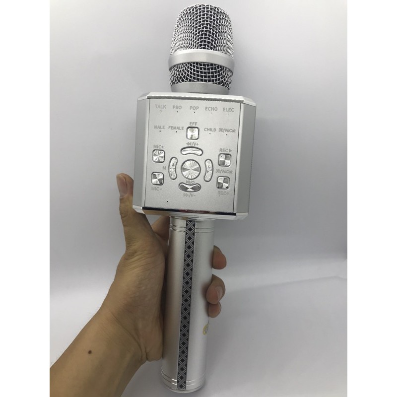 Micro karaoke bluetooth YS97 không dây, Loa karaoke bluetooth tích hợp loa bass,tress, Bảo hành 6 tháng