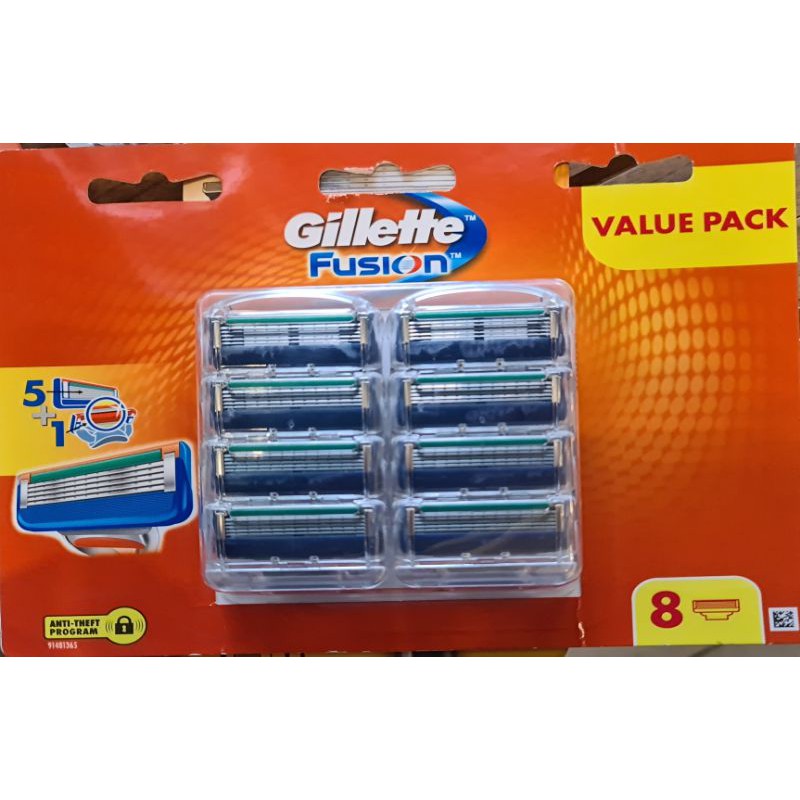 Bộ 8 lưỡi dao Gillette Fusion thiết kế 5 trong 1