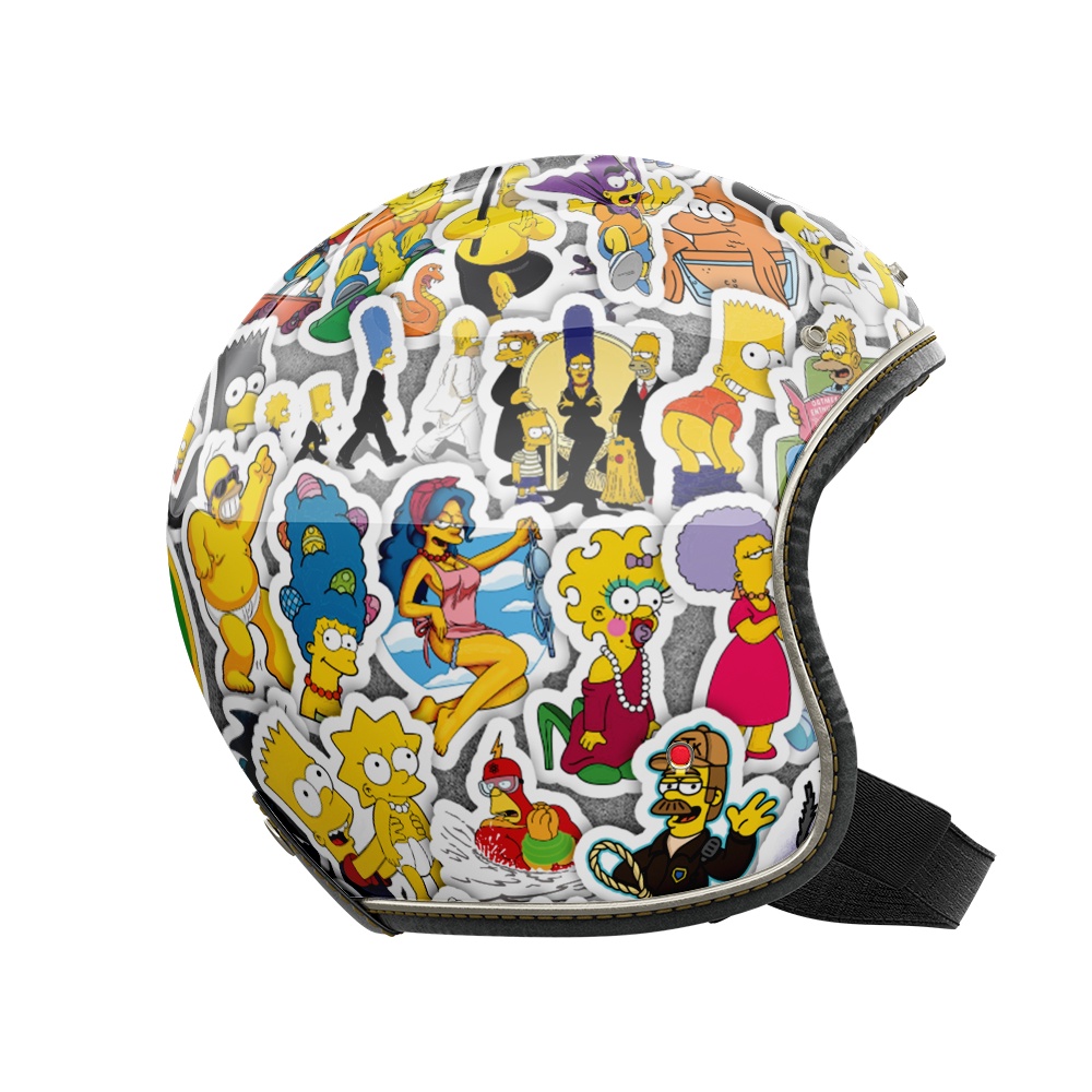 Set 50 cái Sticker Simpson chống nước, hình dán the Simpsons cute dán laptop, vali, điện thoại