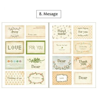 Set 16 sticker tem vintage cực xinh