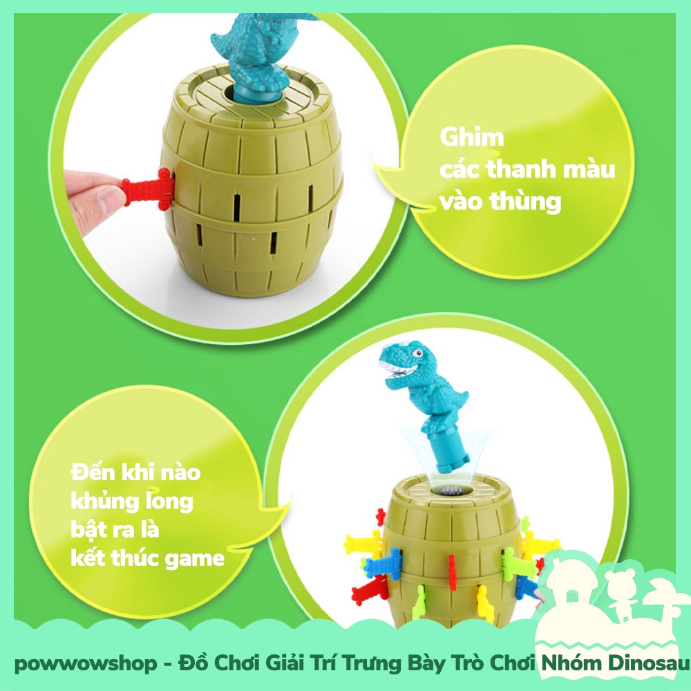 [Sẵn VN - Hỏa Tốc] Đồ Chơi Trưng Bày Giải Trí Khủng Long Ghim Bật Pirate Dinosaur Chơi Hội Nhóm Hay Gia Đình Vui Nhộn