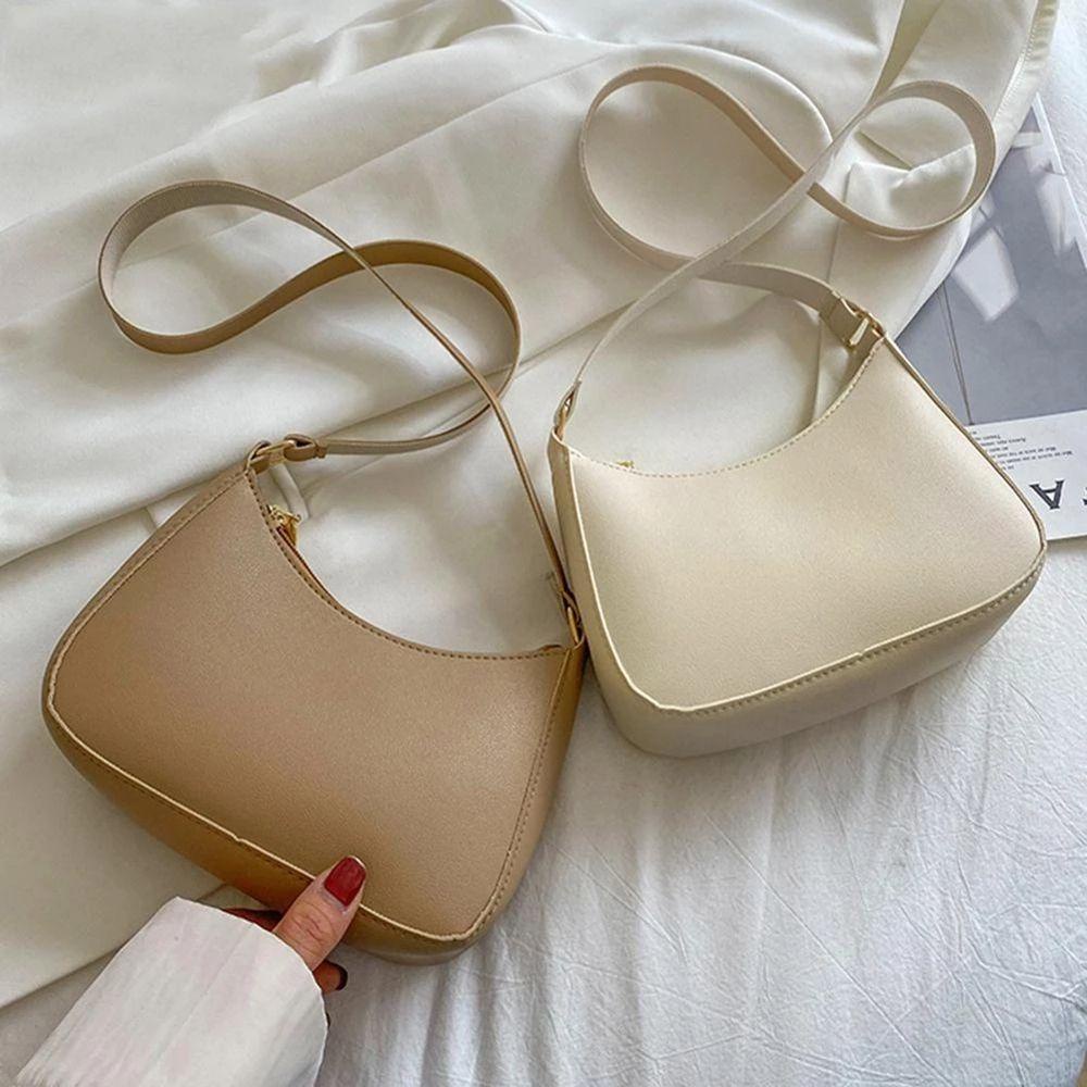 QQMALL Túi Xách Da PU Kẹp Nách Cỡ Lớn Thời Trang Cho Nữ