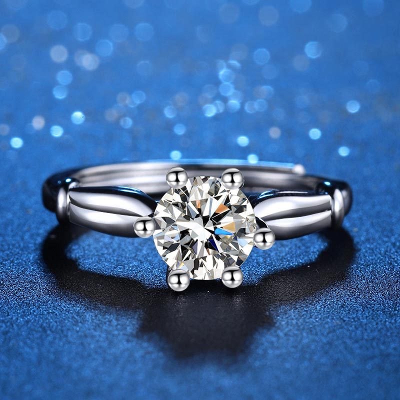 Nhẫn Đeo Tay Thời Trang Hàn Quốc 22 Kiểu Bằng Bạc 925 Cho Nữ Moissanite 1 Carat