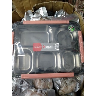 Khay cơm văn phòng inox 5 ngăn
