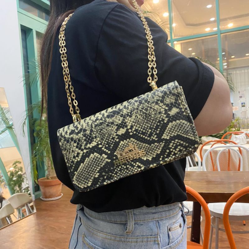 Túi xách đeo chéo cao cấp nữ H M da rắn cực xinh sang trọng FULL BOX thời trang