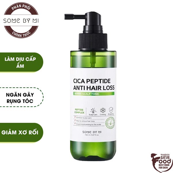 Xịt Dưỡng Ngăn Tóc Gãy Rụng Some By Mi Cica Peptide Anti Hair Loss Derma Scalp Tonic 150ml