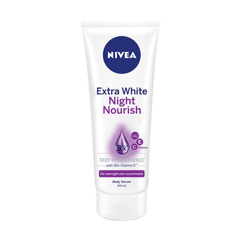 Tinh Chất Dưỡng Ẩm Nivea  Sáng Da Ban Đêm Firming Body Serum VIT E & C 200ml