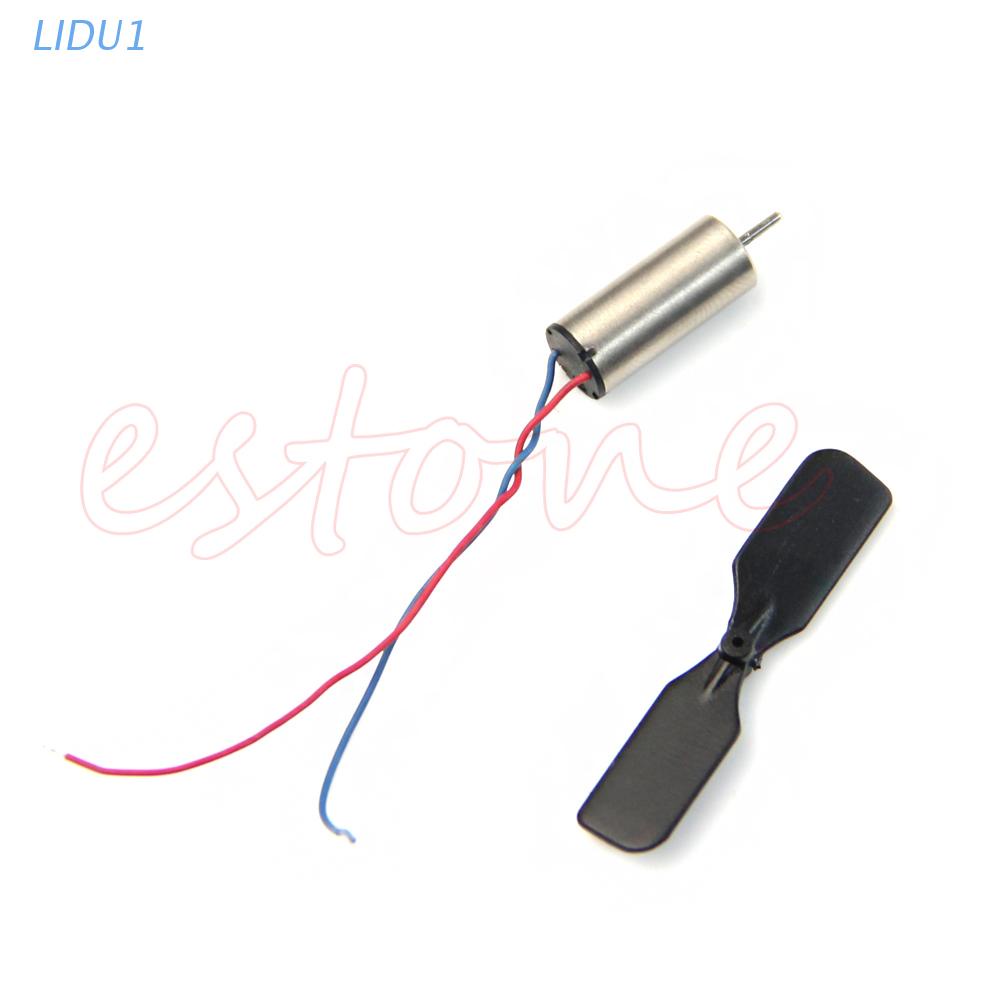Set 2 cặp động cơ không lõi 3.7V 48000RPM LIDU1 + cánh quạt cho máy bay trực thăng RC