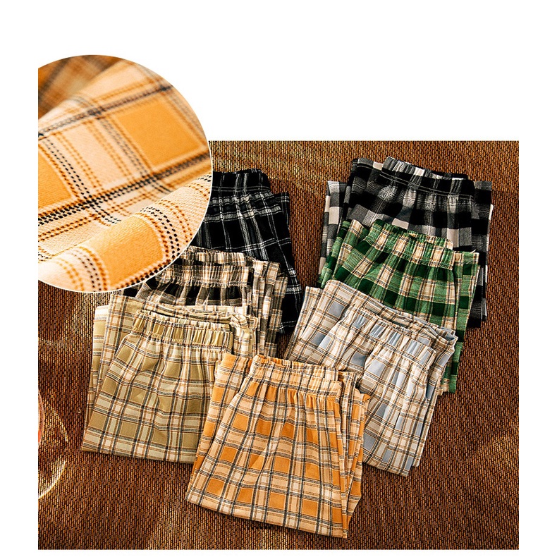 Quần caro ống rộng baggy unisex suông nam nữ oversize ullzang TOZZO QOR01