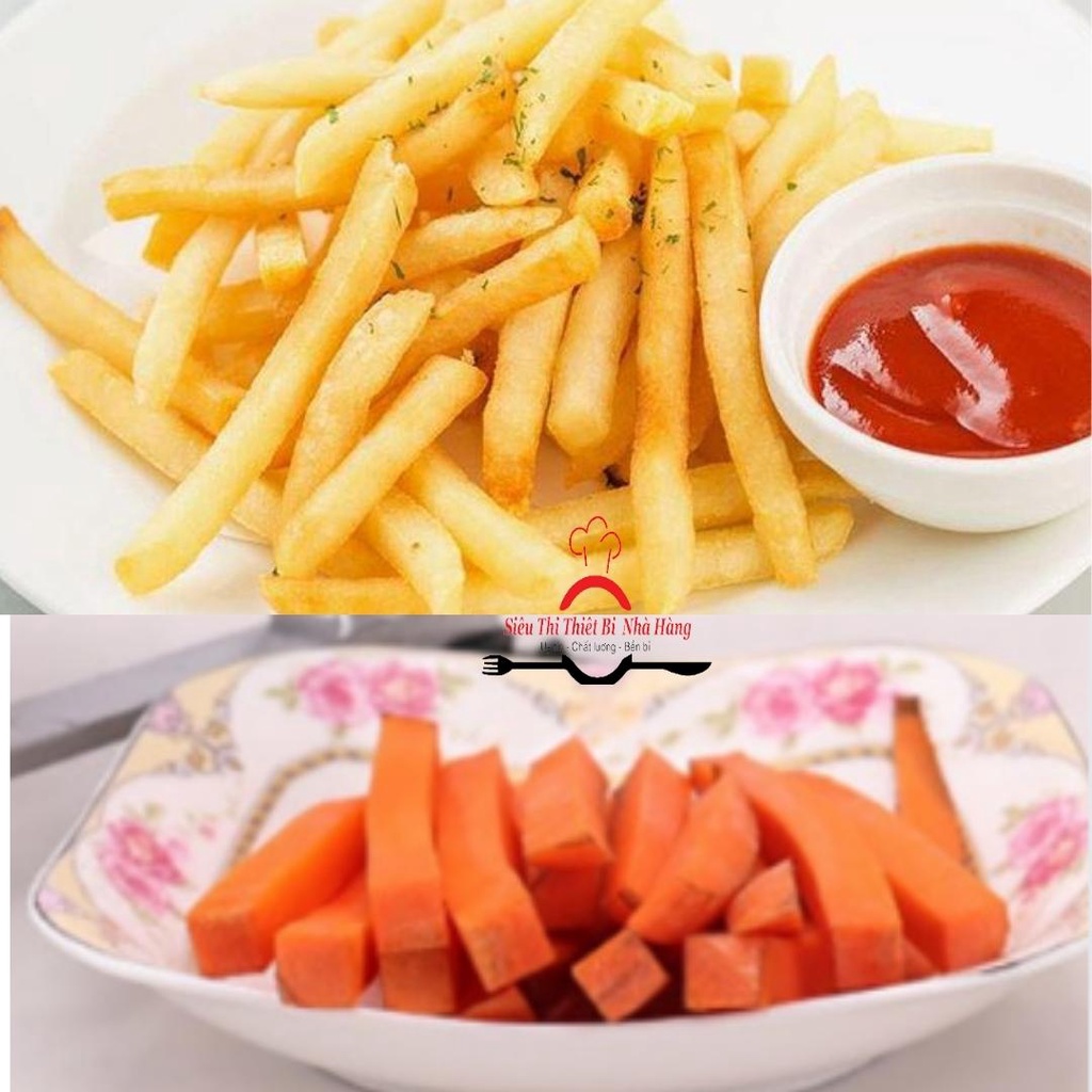 Máy thái khoai tây KFC, thái dạng con trì dập tay, thái củ quả đa năng