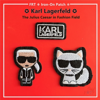 ☸ The julius caesar in fashion field - karl lagerfeld iron-on patch ☸ 1 Miếng Dán Ủi Lên Quần Áo Thời Trang