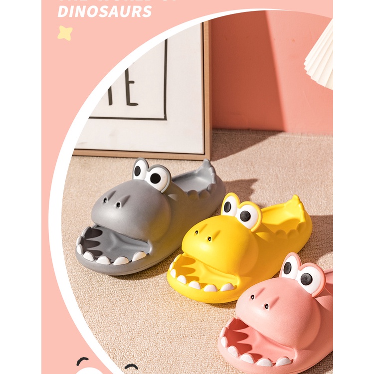 Dép EVA dép cá sấu dép crocs nữ Khủng Long Hoạt Hình Thời Trang Nữ dép cá sấu cho người lớn