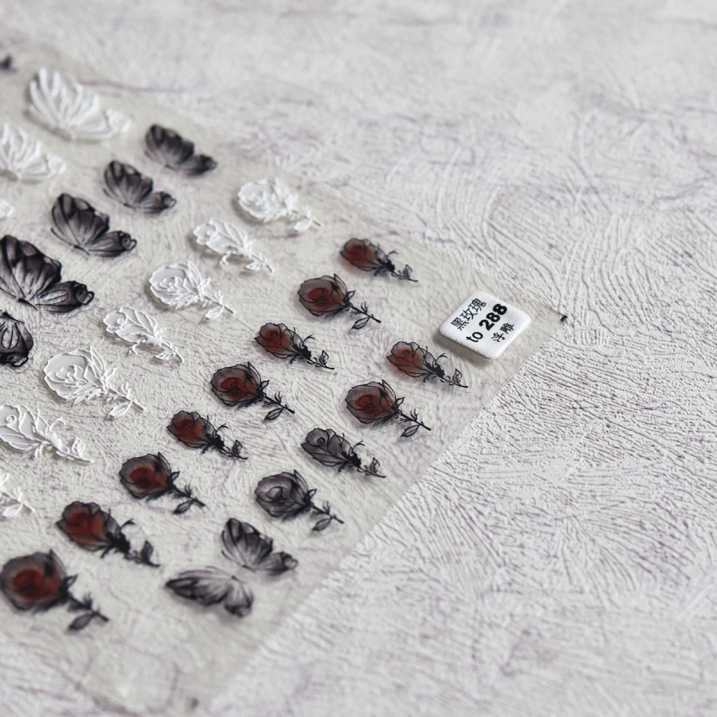 Hình dán nail 5D magico hoa hồng điêu khắc đẹp chất lượng