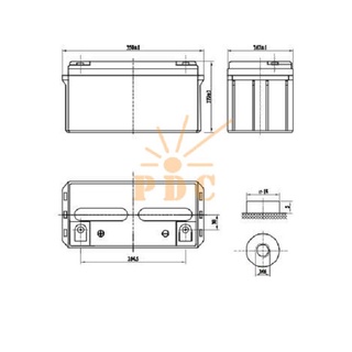 Ắc quy VISION 12V-55Ah 6FM55-X - (PDC-TECH)