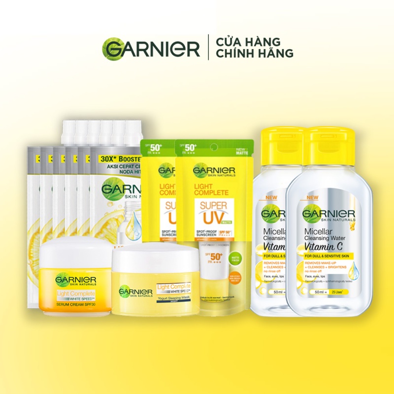 [HB Gift - Quà tặng không bán] Bộ quà tặng đơn hàng 12 món Garnier Skincare Full Set - Gimmick