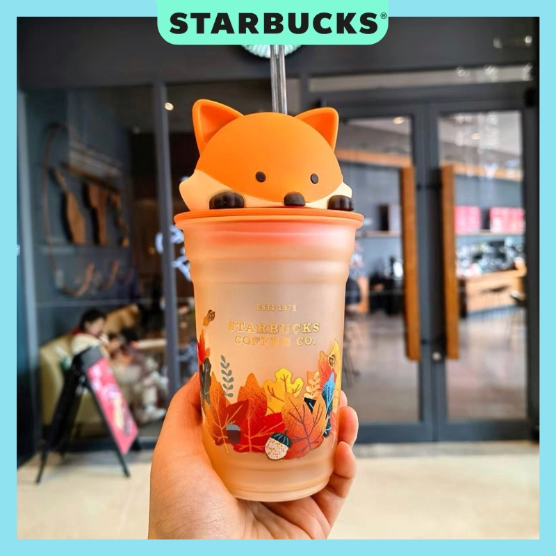 Ly thủy tinh Starbucks chú cáo dung tích 355ml