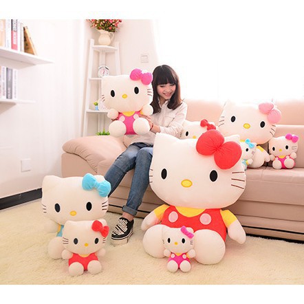 [SIÊU SALE] Gấu bông mèo Hello Kitty Siêu Xinh - Đồ Chơi Cho bé, Làm quà tặng, trang trí không gian