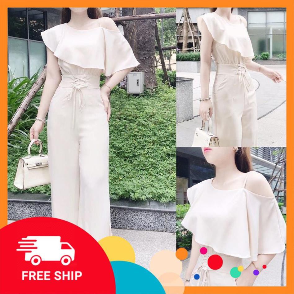 Jumpsuit lệch vai thiết kế buộc eo sang trọng J1581_ Mie Design [Kèm ảnh thật]